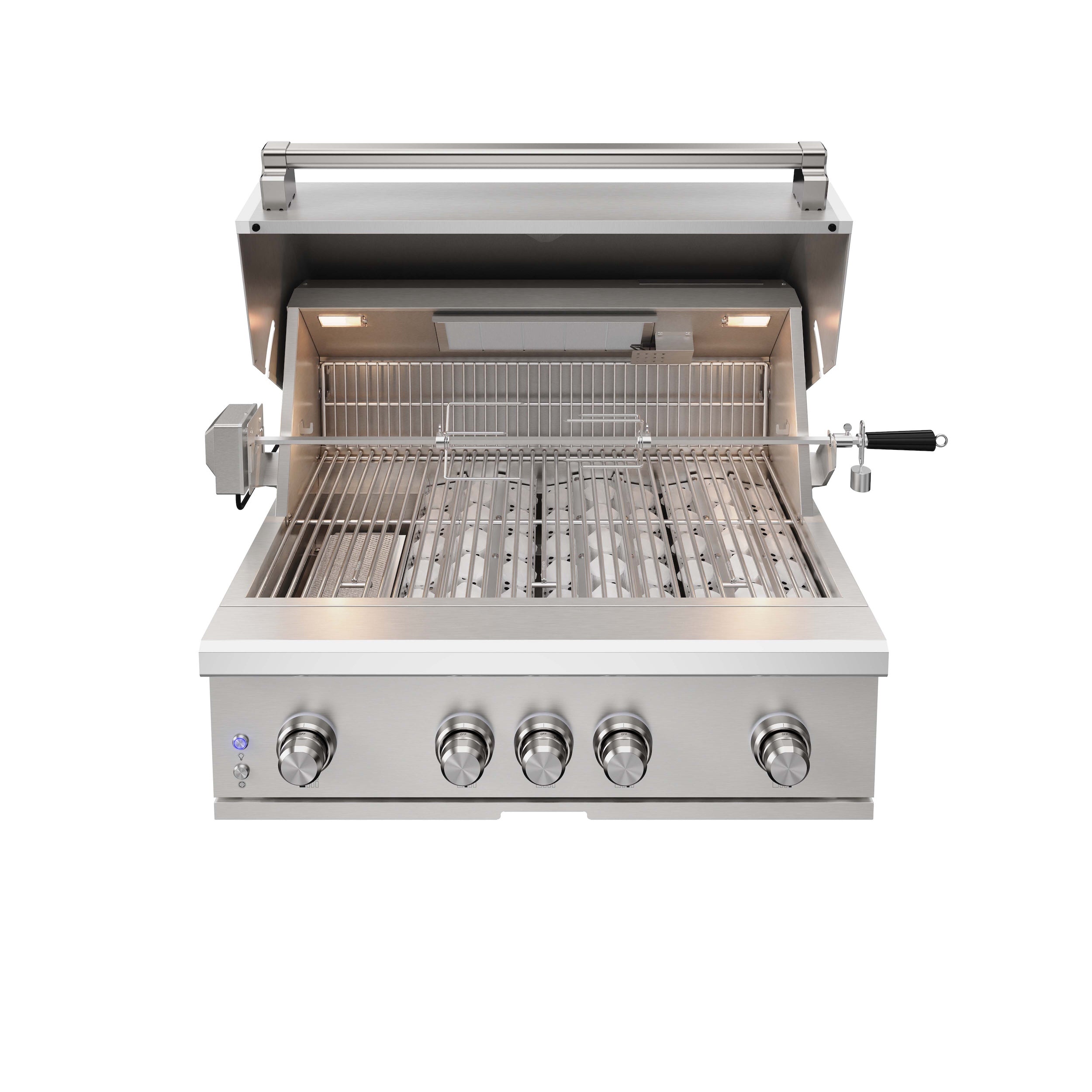 36-Inch 4-Burner Built-In Gas Grill with Sear/Rear Infrared Burner & Rotisserie