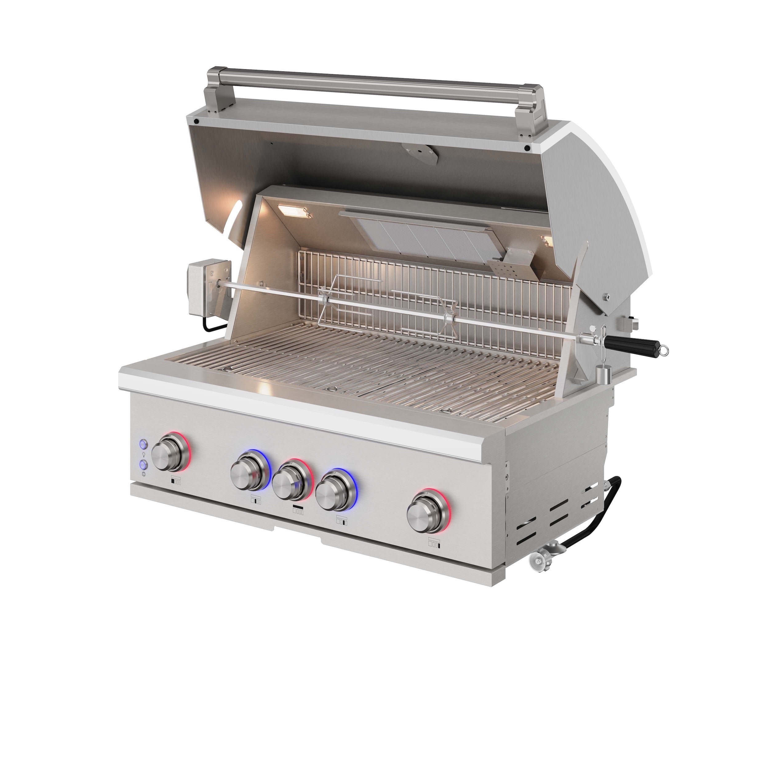 36-Inch 4-Burner Built-In Gas Grill with Sear/Rear Infrared Burner & Rotisserie