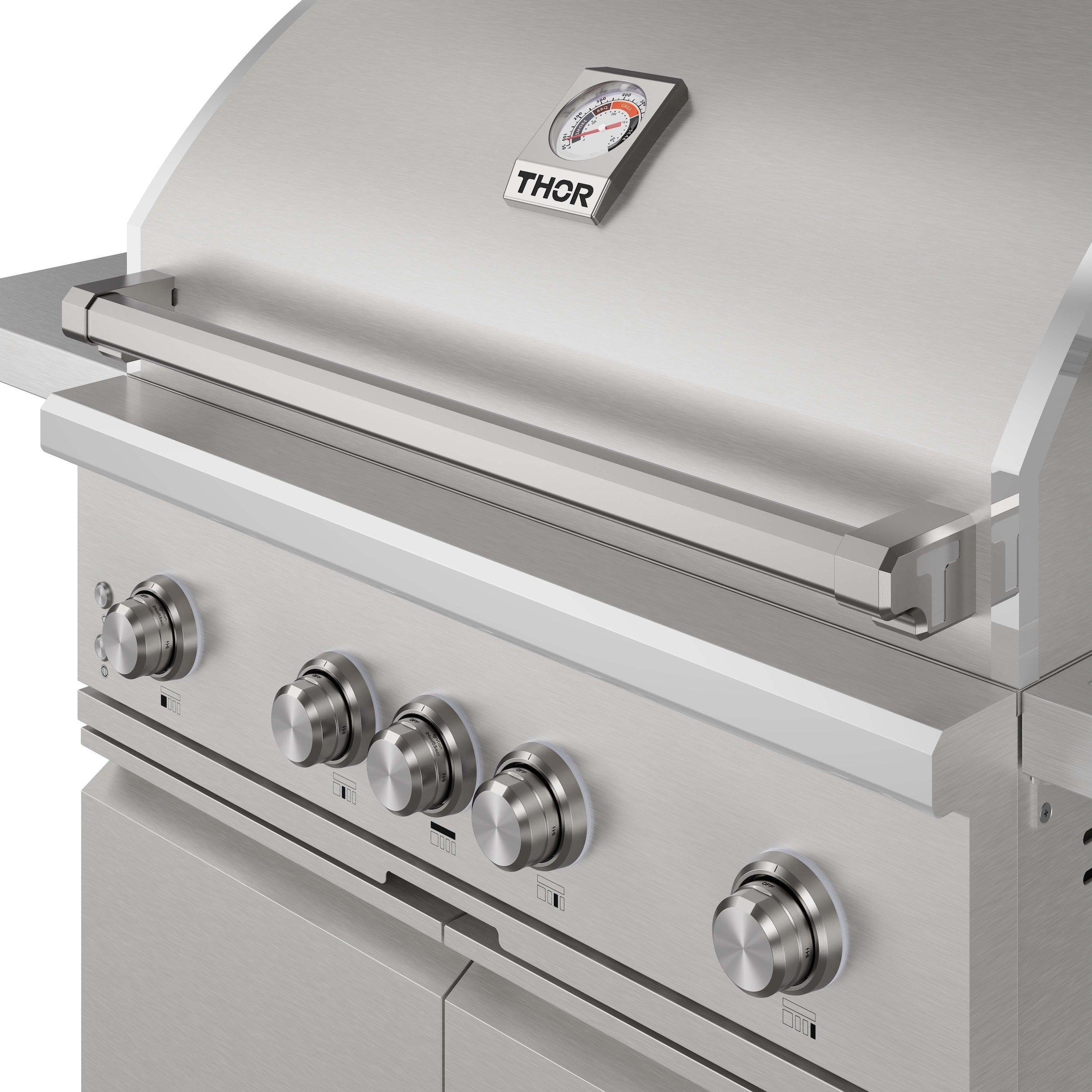 36-inch 4 burners Built in Gas Grill on cart with Sear/Rear Infrared Burner & Rotisserie Natural Gas