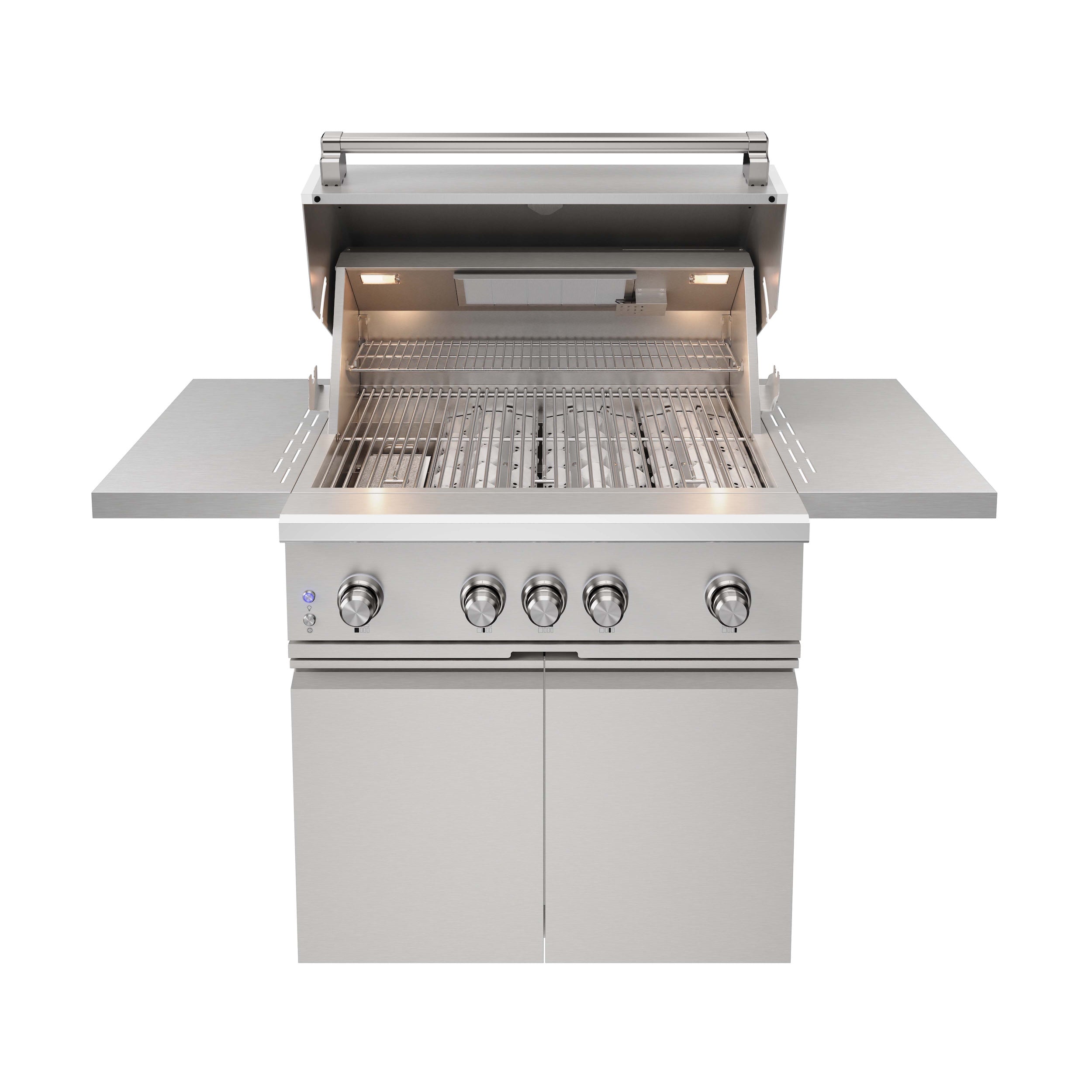 36-inch 4 burners Built in Gas Grill on cart with Sear/Rear Infrared Burner & Rotisserie Natural Gas