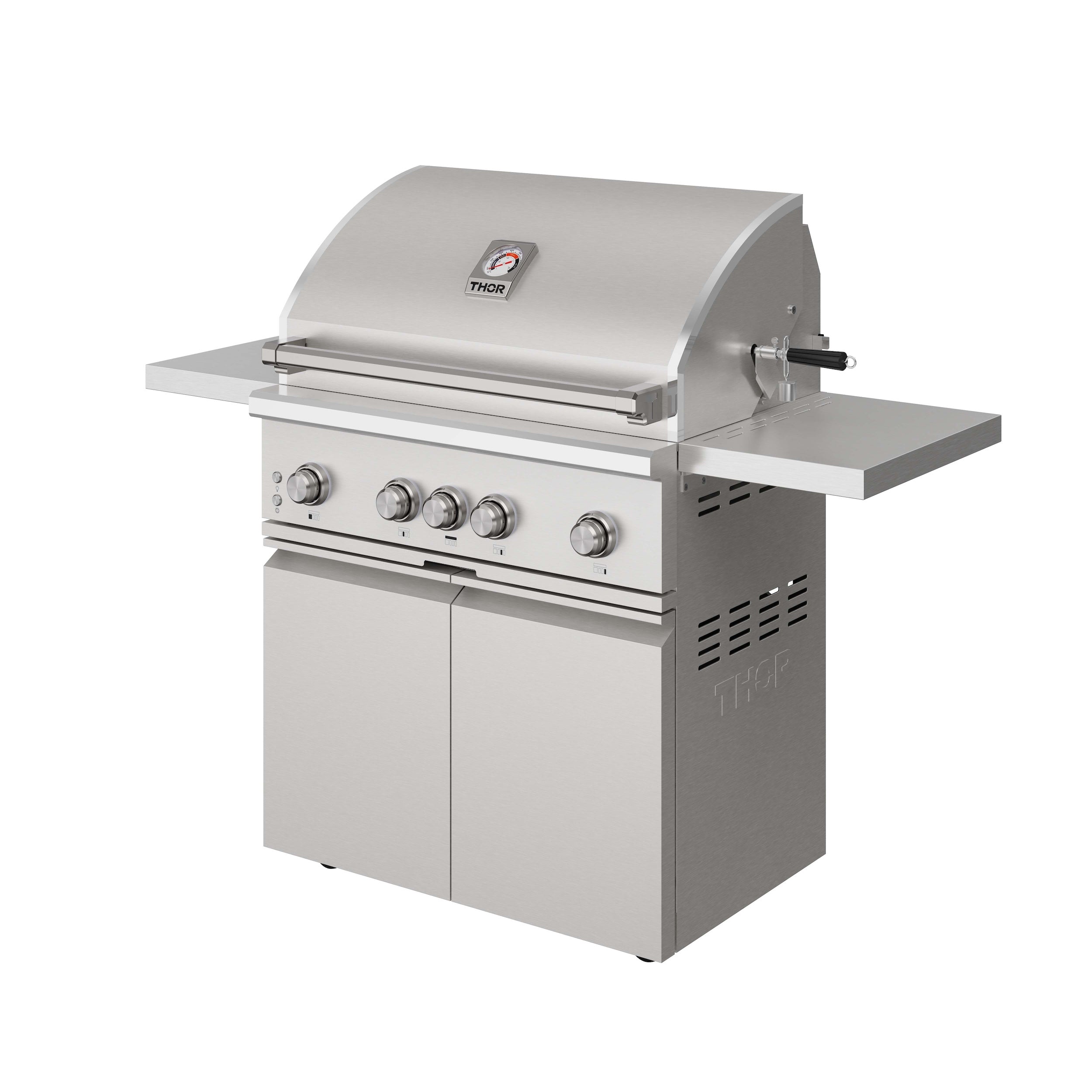 36-inch 4 burners Built in Gas Grill on cart with Sear/Rear Infrared Burner & Rotisserie Natural Gas