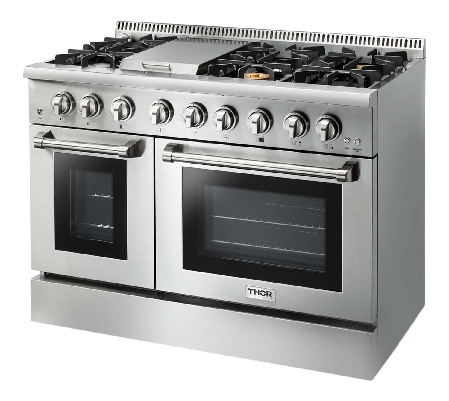 Thor Kitchen 48 Inch Professional Dual Fuel Liquid Propane Range in Stainless Steel